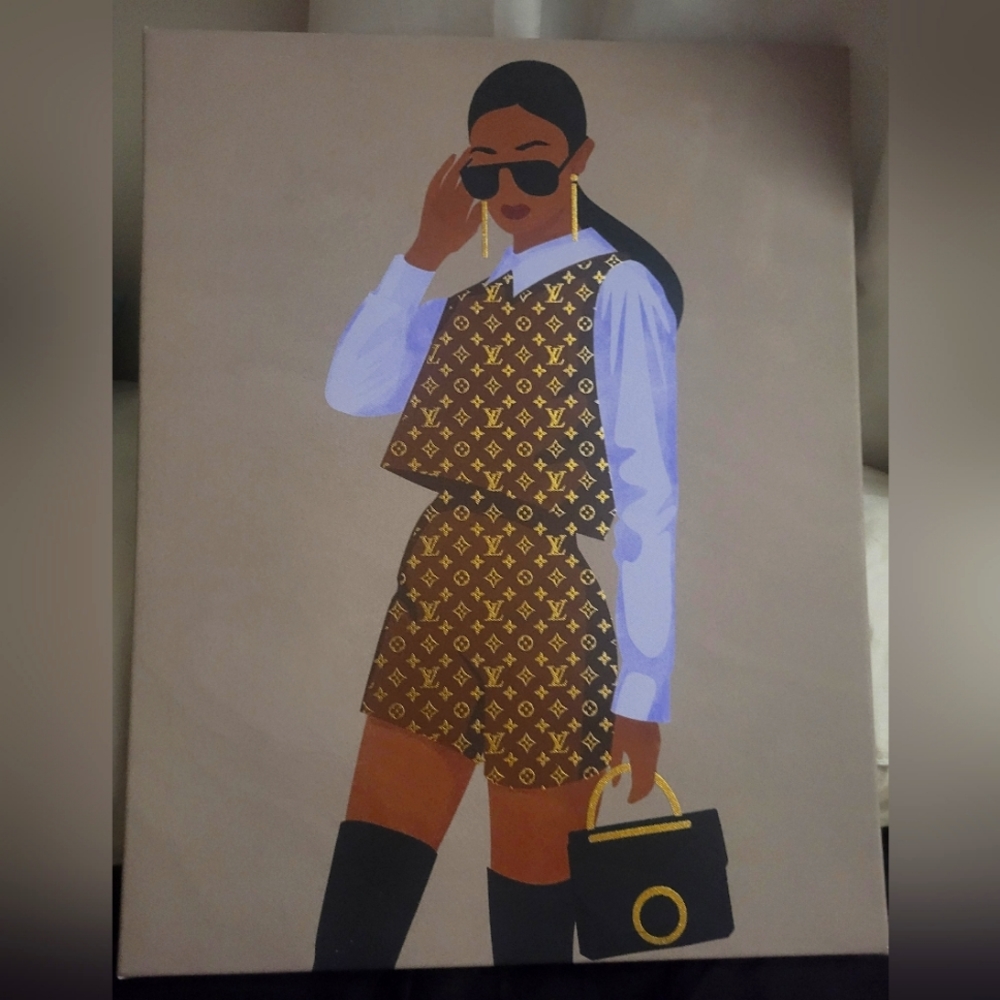 NWOT LV Inspired Artwork